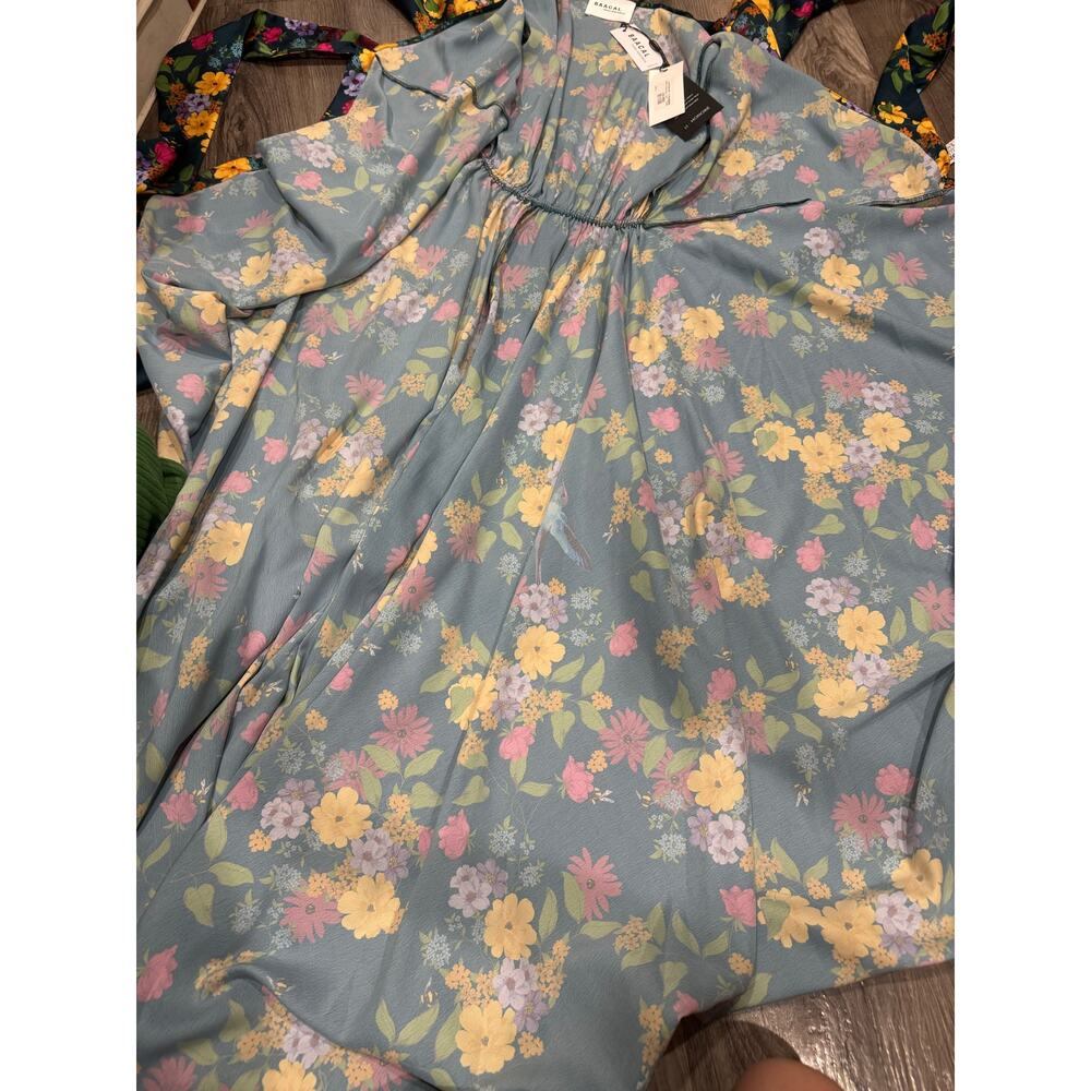 NWT BAACAL x Maxey Greene Floral Wrap Maxi Dress Plus Size 2 Sustainable Boho - Picture 7 of 14